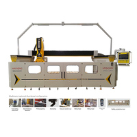 Anyth Manufacture Machine de découpe de pierre Fraiseuse de profilage pour marbre granit Quartz Monobloc CNC Scie à pont 5 axes