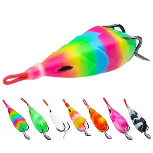 Chất Lượng Cao 13G 6Cm Topwater Mềm Thu Hút Nhân Tạo Bass Ếch Thu Hút Mềm Mồi Nổi Cá Thu Hút Silica Với Đen Vua Kong Móc - Product Image 1