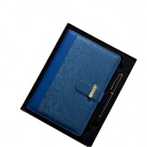 Business <b>Notebook</b> A5 Wholesale Gift Stationery <b>Diary</b> Office PU Leather Cover Customized Logo Gift Sets Graduation Silk Screen - Product Image 1