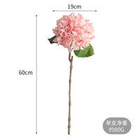 O-X943 Hortensias Decorativas de Tacto Real para Bodas al por Mayor, Flores de Hortensia de Látex Verde Azul de Alta Calidad a Granel para la Venta