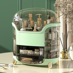 Organisateur de maquillage en plastique imperméable et anti-poussière pour femmes, grande capacité, pour le rangement des cosmétiques, des bijoux et des produits de soin de la peau, vente en gros - Product Image 3