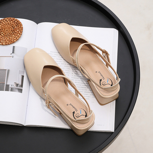 Sandales à talons pour femmes et dames, avec bride de cheville réglable, confortables et douces, couleur beige laiteux, été <span class=keywords><strong>2022</strong></span> - Product Image 3