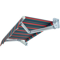 Prix d'usine personnalisable extérieur vertical rétractable auvent de terrasse Design moderne facile manuel cadre en aluminium polyester