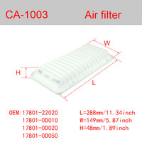 Filtro de aire de coche para Toyota Camry Harrier Alphard Highlander Solara Windom Lexus ES RX, 1780120040, 1780101H10, 178010H020,