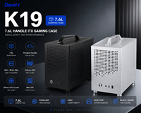 Boîtier PC portable K19 Mini ITX 7,6L avec poignée, prise en charge de l'alimentation SFX, GPU 210 mm, châssis d'ordinateur compact SFF vertical pour bureau