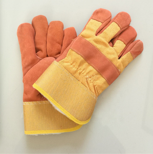 Gants en cuir fendu à double paume Design de paume supplémentaire pour une protection et un confort maximum Idéal pour le travail manuel et les travaux industriels - Product Image 4