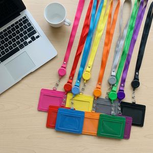 Cordon rétractable personnalisé avec logo, en polyester, pour porte-badge d'employé, vente en gros - Product Image 1