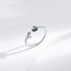 แหวนเงินแท้ 925 ประดับพลอยหลากสี ดีไซน์เปลือกหอยเคลือบสี ปรับขนาดได้ แฟชั่นเรียบง่ายสำหรับสาวๆ ราคาโรงงาน - Product Image 3