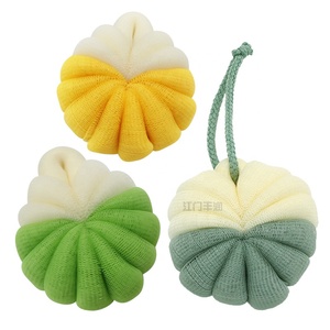 PE lưới chăm sóc cơ thể tùy chỉnh màu sắc bí ngô đèn lồng hình dạng bé hoa tắm tắm bóng miếng bọt biển - Product Image 6