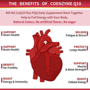 Suplemen OEM CoQ10 Koenzim <span class=keywords><strong>Q10</strong></span> 200mg Kapsul Ubiquinol Bubuk Kapsul Coq10 Permen Jeli Vegan Penguat Energi Kesehatan Jantung - Product Image 2