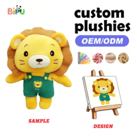 Peluches de lion personnalisées de haute qualité, adorables peluches avec rembourrage en coton PP et nylon pour enfants, cadeaux d'entreprise, poupées pour couples