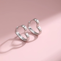 FY-EK508 925 argent Sterling 2025 nouveau Style Simple boucles d'oreilles en forme de coeur pour les femmes haut de gamme boucles d'oreille les plus vendues