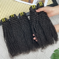 Extensions de Cheveux Humains Vierges Bruts Indiens Afro Crépus Bouclés en Lots, Grade 12A 15A, Non Traités, Double Drawn, Fournisseur pour le Dropshipping