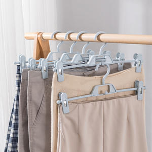 Plastic Clothing Suit Skirt Shirt Dress Pants Coat Hanger With <b>Clips</b> Plastic Cheap Pants Hangers - Product Image 6