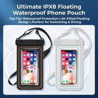 Étui de téléphone étanche universel en PVC avec écran tactile sensible, certifié IPX8, personnalisable avec logo, vente en gros