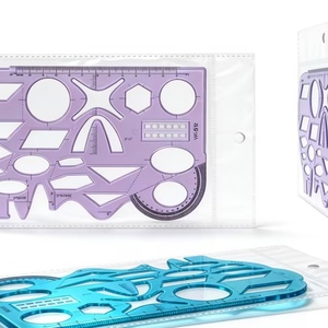 Regla de Plantilla para Dibujo Geométrico, Juguete Educativo para Niños, Regla Funcional de Plástico OEM - Product Image 4