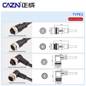 Rechte Hoekige 3 4 5 6-pins 7/8 Ongeschermde Mannelijke Vrouwelijke Circulaire Stekker Met Kabelboom 1 2 5 Meter Overmolded Connector - Product Image 5
