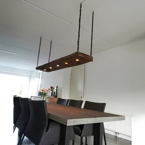 Modern Tree Trunk Pendant Lamp Handmade <b>Wooden</b> Hanging <b>Light</b> <b>Fixture</b> Multiple LED Bulbs Diwali Dining Room Kitchen Home Decor - Product Image 1
