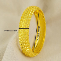 Bracelets plaqués or 24 carats très demandés pour mariages de mariées de Dubaï, indiennes et nigérianes, accessoires de bracelet en or sablé, vente en gros