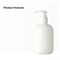 Bouteille de soin personnel blanche personnalisée en usine, 220 ml, en PE, ronde et épaisse, pour emballage de shampoing, gel douche, après-shampoing, bouteille de recharge