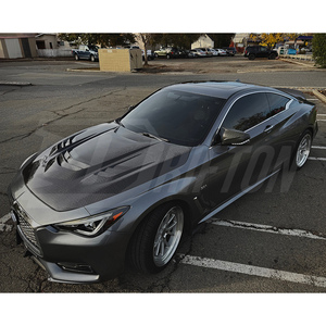 ฝากระโปรงคาร์บอนไฟเบอร์ลายรังผึ้งสไตล์ VA สำหรับ Infiniti Q60 ปี 2016-2022 - Product Image 5