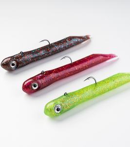 NUEVO OEM 12cm 30g Material TPR Agregar <span class=keywords><strong>sabor</strong></span> a pescado y sal Señuelo suave Cebo de pesca de lubina de plástico Tubo de cebo suave Señuelo de pesca de gusano - Product Image 5