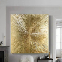 Toile en feuille d'or moderne affiches dessinées à la main peinture à l'huile abstraite image encadrée pour salon décor pur Portrait paysage