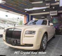 1.52*18m PET Auto Body Paint Kaki Brillant Finition Vinyle Film Anti-Rayures Auto-Adhésif et Changement de Couleur Film pour Voitures Moto