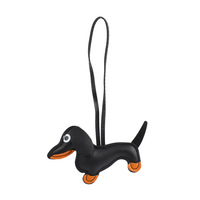 Usine nouvelle vente chaude à la mode chiot sac dessin animé en cuir saucisse mignon bricolage poupée voiture pendentif en cuir chien porte-clés