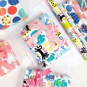 Factory Wholesales Kids Birthday <b>Wrapping</b> <b>Paper</b> <b>Roll</b> 43x300 cm Custom Design Giftwrap - Product Image 5