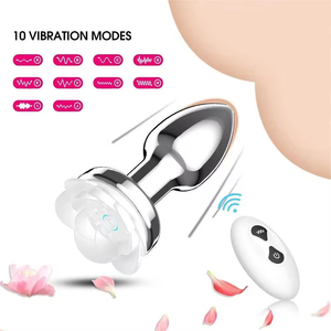 Adult Luminous Electric Anal Dildo Couple Intimate <b>Toys</b> Vibrating <b>Remote</b> <b>Control</b> Metal Anal Plug App <b>Control</b> 9 Frequency - Product Image 3