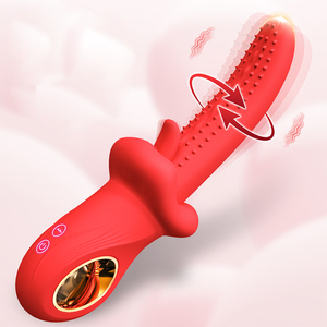 ソフトシリコン<span class=keywords><strong>G</strong></span>スポットバイブレーター、360度舌舐め振動とフラッピング機能付きクリトリスバイブレーター、女性向け大人のおもちゃ - Product Image 1