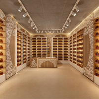 Étagère de présentation de parfums moderne et élégante, hauteur réglable, éclairage LED, design personnalisable, armoire de présentation de parfums