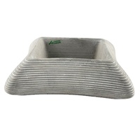 Pots à fleurs rectangulaires en ciment écologiques faits à la main, jardinières pour plantes succulentes avec système d'auto-arrosage pour jardin et balcon