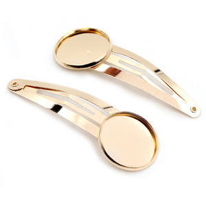 INTODIY klip rambut dasar Diameter dalam 12/20mm, klip Bb batu permata ringan Aksesori dasar pemegang kosong panjang sekitar 60mm - Product Image 5