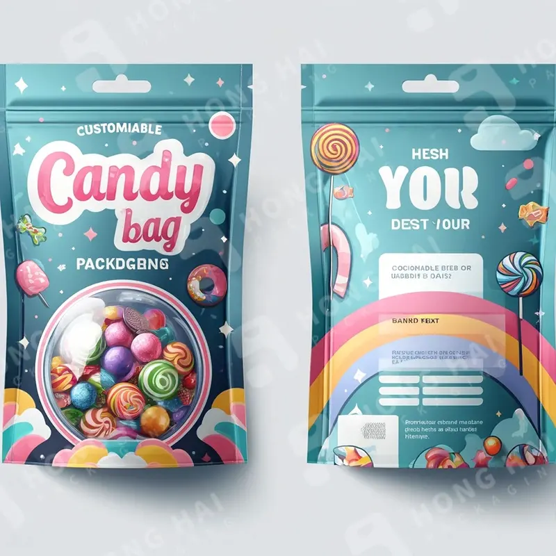 OEM ODM Factory Wholesale Resealable Ziplock Colourful Custom Printed Candy Packaging BPA Free Safe Food Grade Mylar Bags