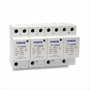 TYCOTIU TY-25GR 4P 25kA whole home surge protector 240v 275v 385v ac spd type 1 surge protective device 4p