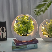 T-426 artificielle bonsaï Faux plantes décor intérieur Faux plante en pot pour décorations de Table de bureau avec lumière
