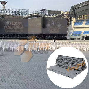 Protection en plastique extérieure T-02 de gazon d'événement de concert parquetant l'installation facile plancher modulaire de chapiteau de mariage - Product Image 2