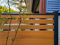 Panneaux de clôture en aluminium thermolaqué DF résistants aux UV pour jardin, bricolage, intimité garantie, avec poteaux et écrans à lattes extérieurs pour maisons