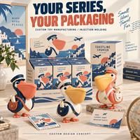 Figurines de courrier Pelican moulées par injection personnalisées, jouets de créateur en forme d'oiseau, fabricant OEM