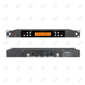 Sistema de Micrófono Inalámbrico de Doble Canal EIF de Alta Calidad -1000, Conector XLR Metálico, Cancelación de Ruido, Ligero - Product Image 6