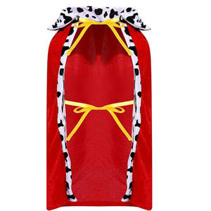 Costume del re del gatto con mantello rosso e corona d'oro, vestito del principe del re di Halloween costumi di Halloween per gatti cani di piccola taglia - Product Image 6
