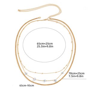 Catena per Pancia Bohemia Multistrato in Pietra Naturale Impermeabile in Acciaio Inossidabile 316L, Gioielli Minimalisti Placcati Oro 18K da Donna - Product Image 6