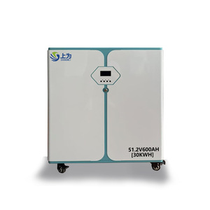 ระบบจัดเก็บพลังงานภายในบ้าน Shangwei 51.2V 600Ah LiFePO4 30KWh แบบติดตั้งบนชั้นวาง พร้อมระบบไฮบริดกริดและล้อเลื่อน - Product Image 1