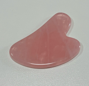 100% Natural Pink <b>Jade</b> Heart Shape Rose Quartz Guasha Board - Product Image 5