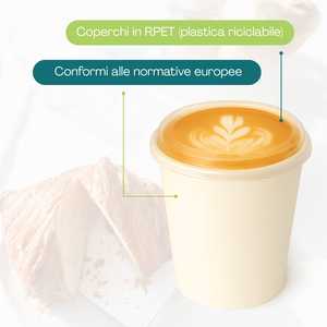 Coperchi bianchi in cartone da 80 ml per bicchieri da 3 oz, coperchi monouso per caffè, tè e bevande - Product Image 4