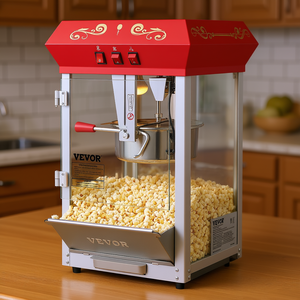 Máquina para hacer palomitas de maíz Vevor de 8 onzas, 850W, eléctrica, para fábrica de snacks. - Product Image 2