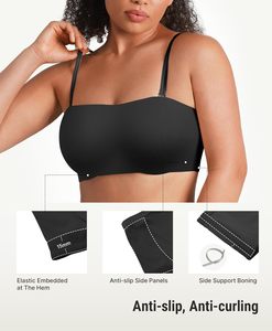 Reggiseno Senza Spalline per Donne, Senza <span class=keywords><strong>Ferretto</strong></span>, Imbottito, Antiscivolo, Top <span class=keywords><strong>a</strong></span> Tubo, Comodo e Modellante, in Nylon e Spandex - Product Image 6