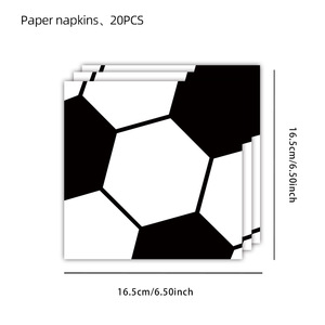 Ensemble de vaisselle pour fête de football pour 10 invités, assiettes, serviettes, gobelets, couteaux, fourchettes pour célébration d'anniversaire, événement <span class=keywords><strong>sportif</strong></span> - Product Image 4